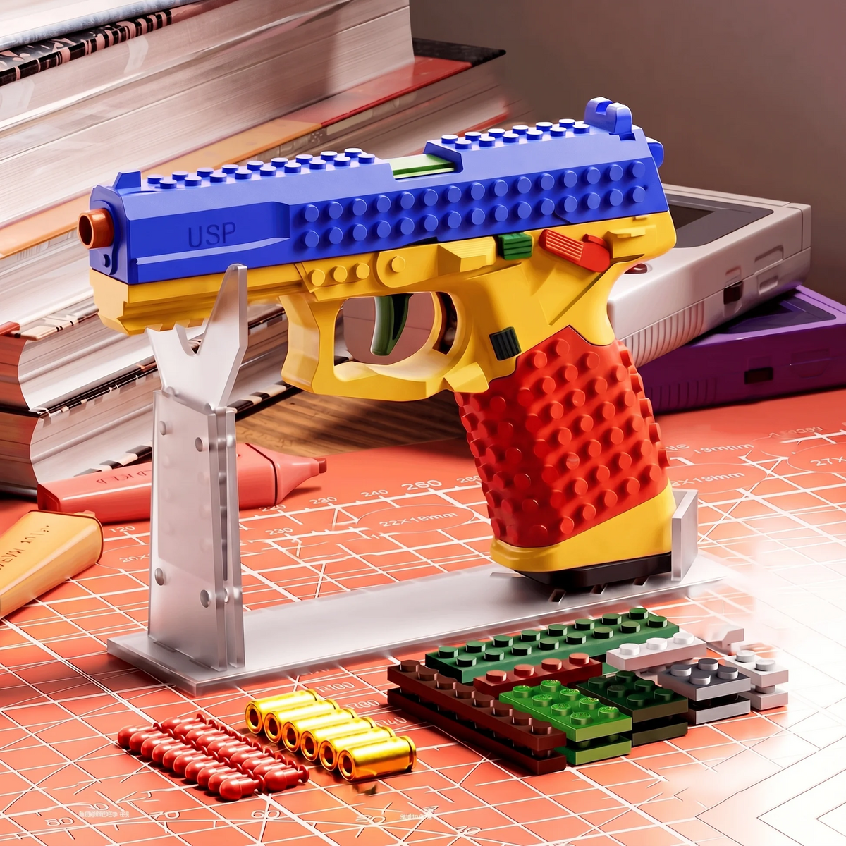 Baustein Blaster mit echter Mechanik